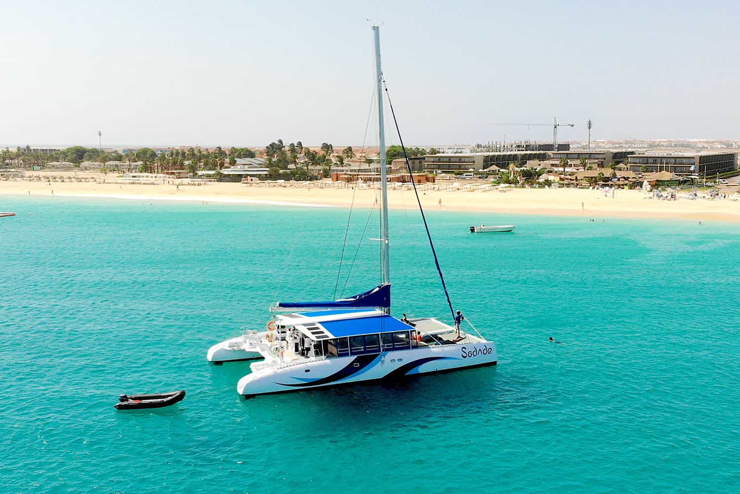 Sal Island: Lounge Catamaran Half- day No Stress Adventure