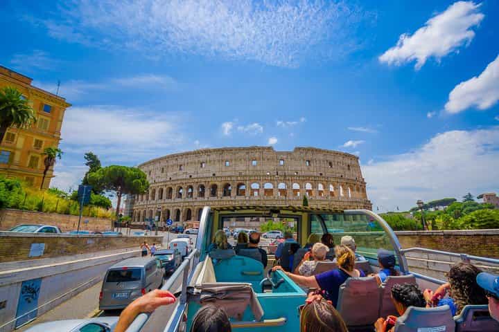 Rome 24-Hour Hop-On Hop-Off Bus + Colosseum, Roman Forum & Palatine Hill Tickets