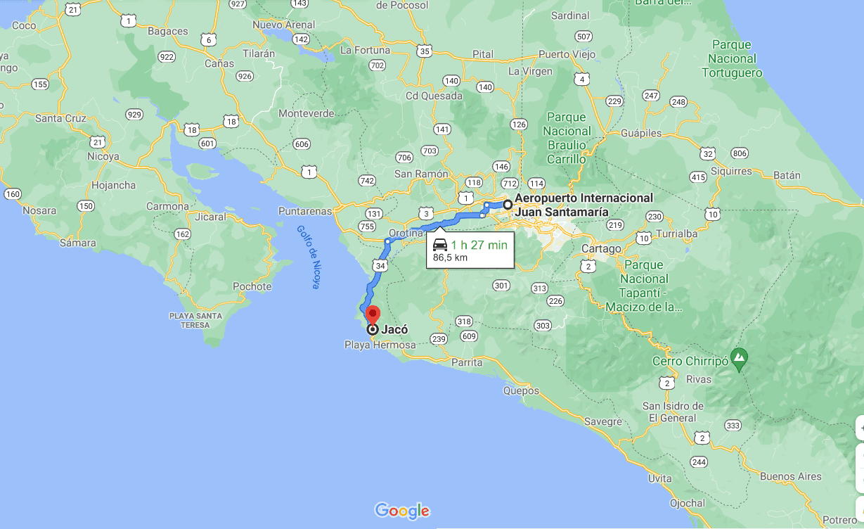 Private Shuttle from San José Airport (SJO) to Jacó Beach 