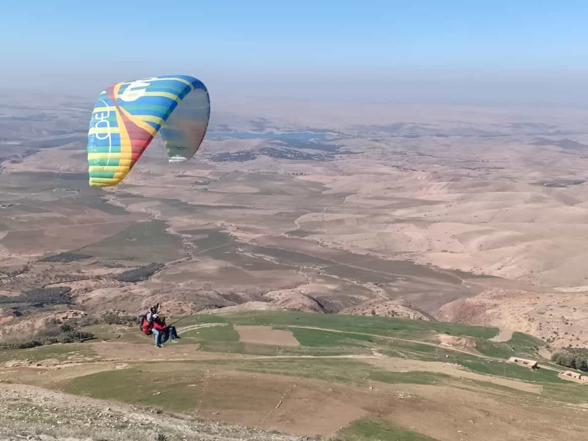 Paragliding Adventure from Marrakech with Atlas Mountain Views