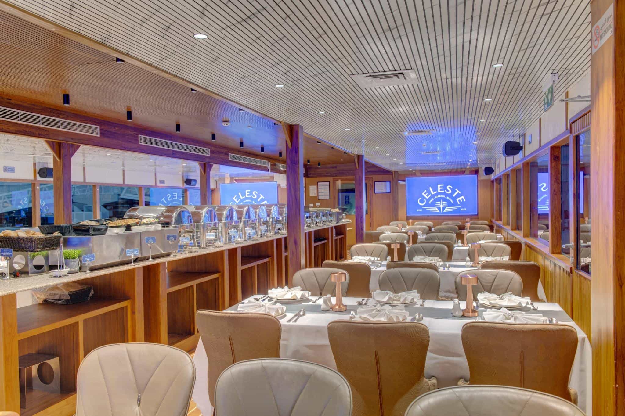 Dubai Marina: Luxury Dinner Cruise (Non Alcohol Package) - Upper Deck