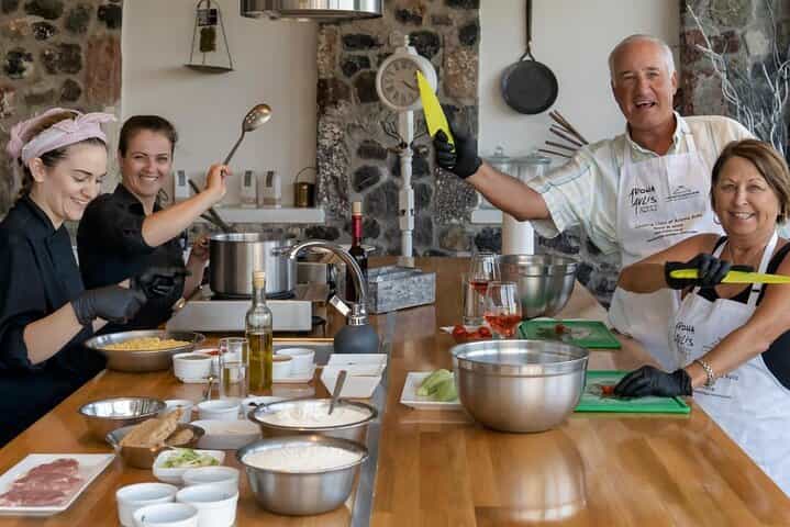 Santorini Small-Group Cooking Class at Aroma Avlis with Optional Beach Club Cocktails