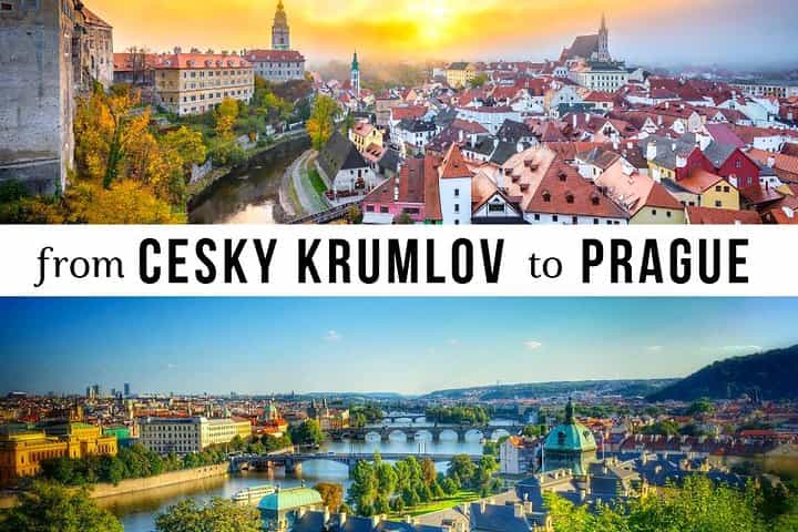 Transfer from Cesky Krumlov to Prague with 2h for sightseeing