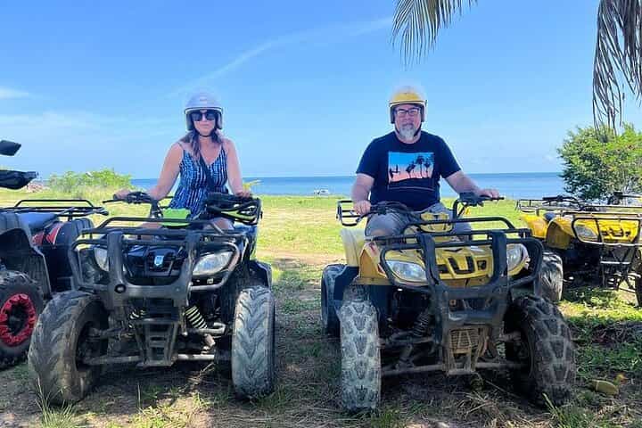 Roatan Best off road ATV, food tasting and beach 