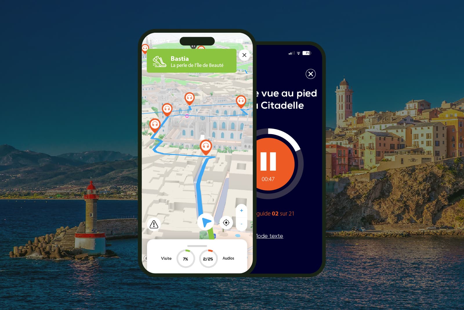 Bastia: Audio Guided Walking Tour (1h30 - 21 audio comments)
