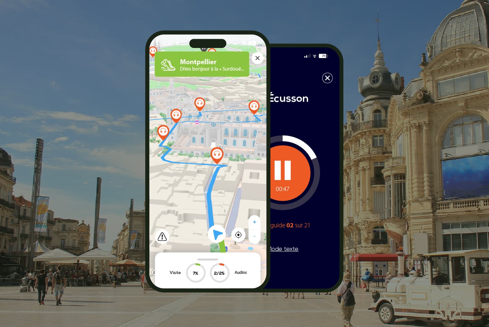 Montpellier: Audio Guided Walking Tour (1h30 - 19 audio comments)