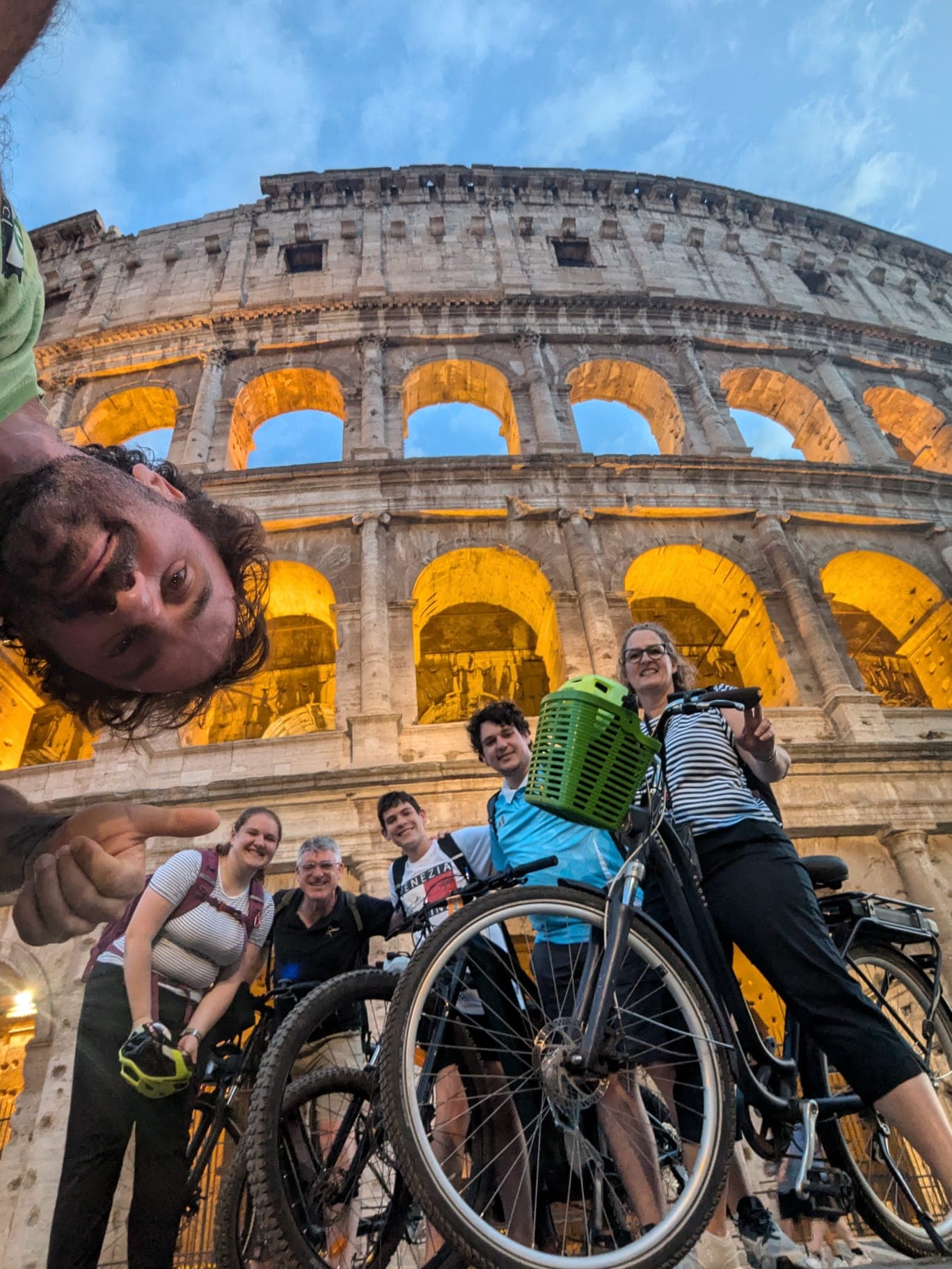 Rome at sunset is magic on two wheels
