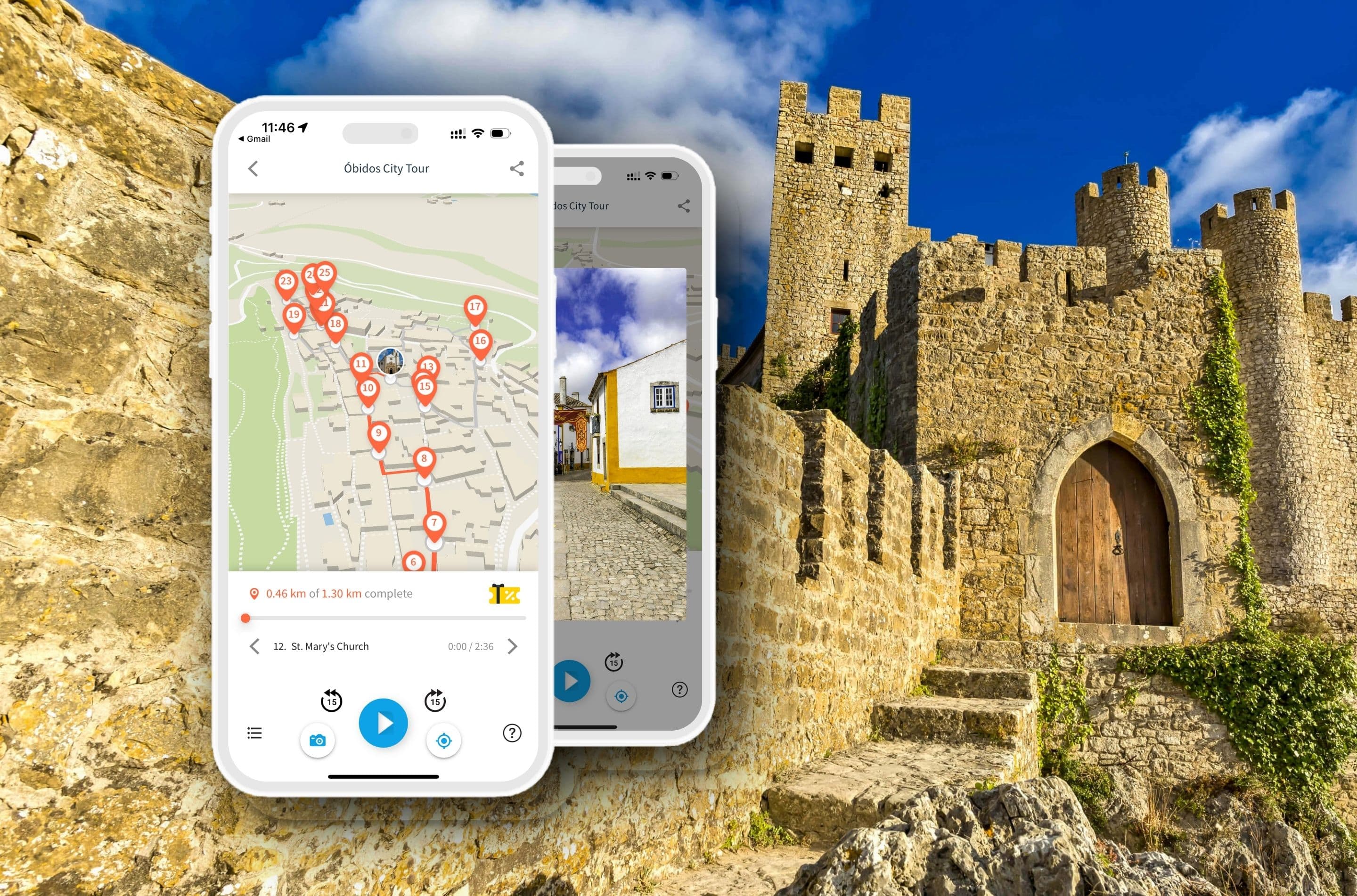 Óbidos Walking Tour with an Audio Guide on Your Smartphone