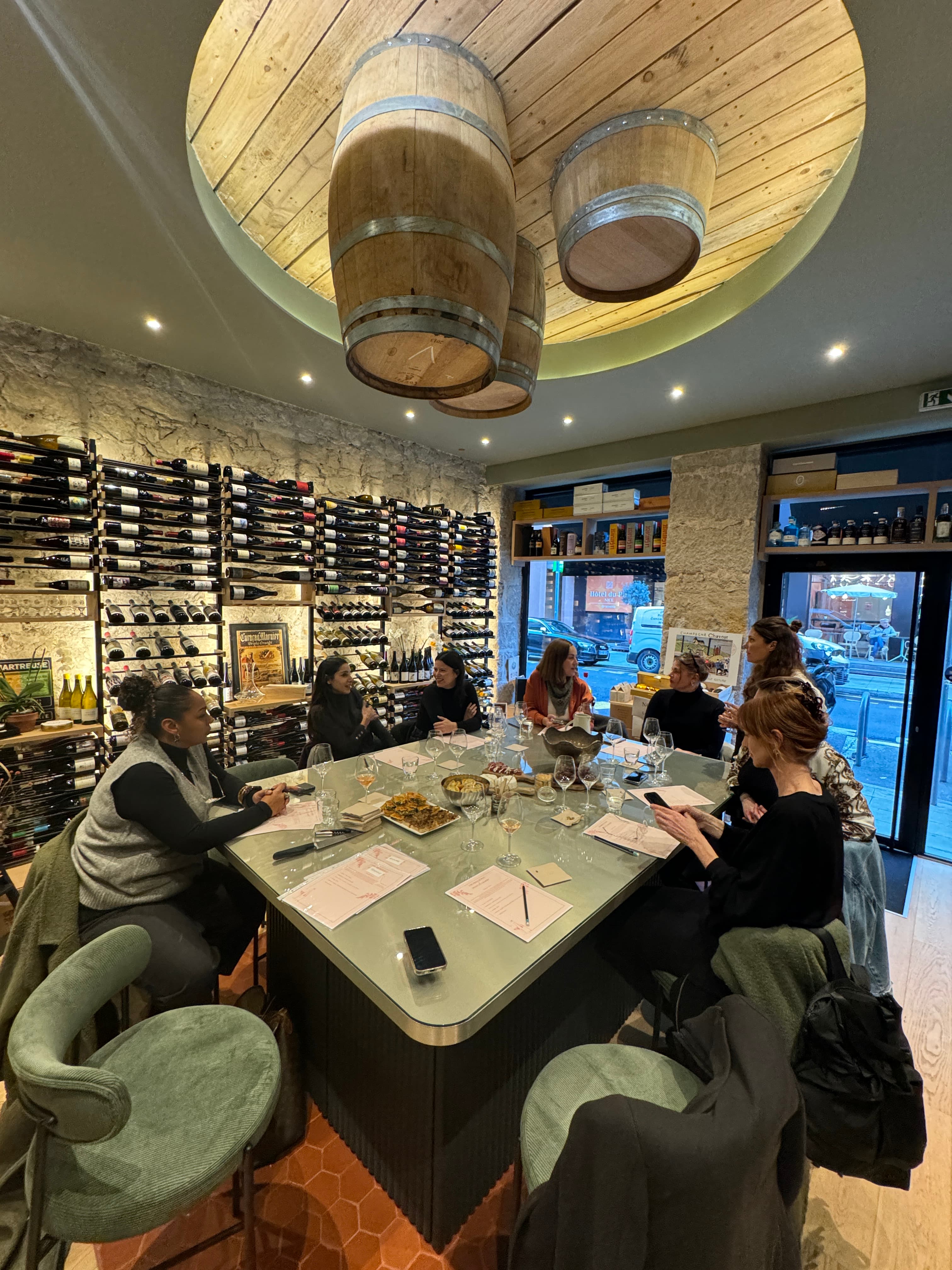 South of France wine tasting in a luxury wine boutique in bustling heart of Nice