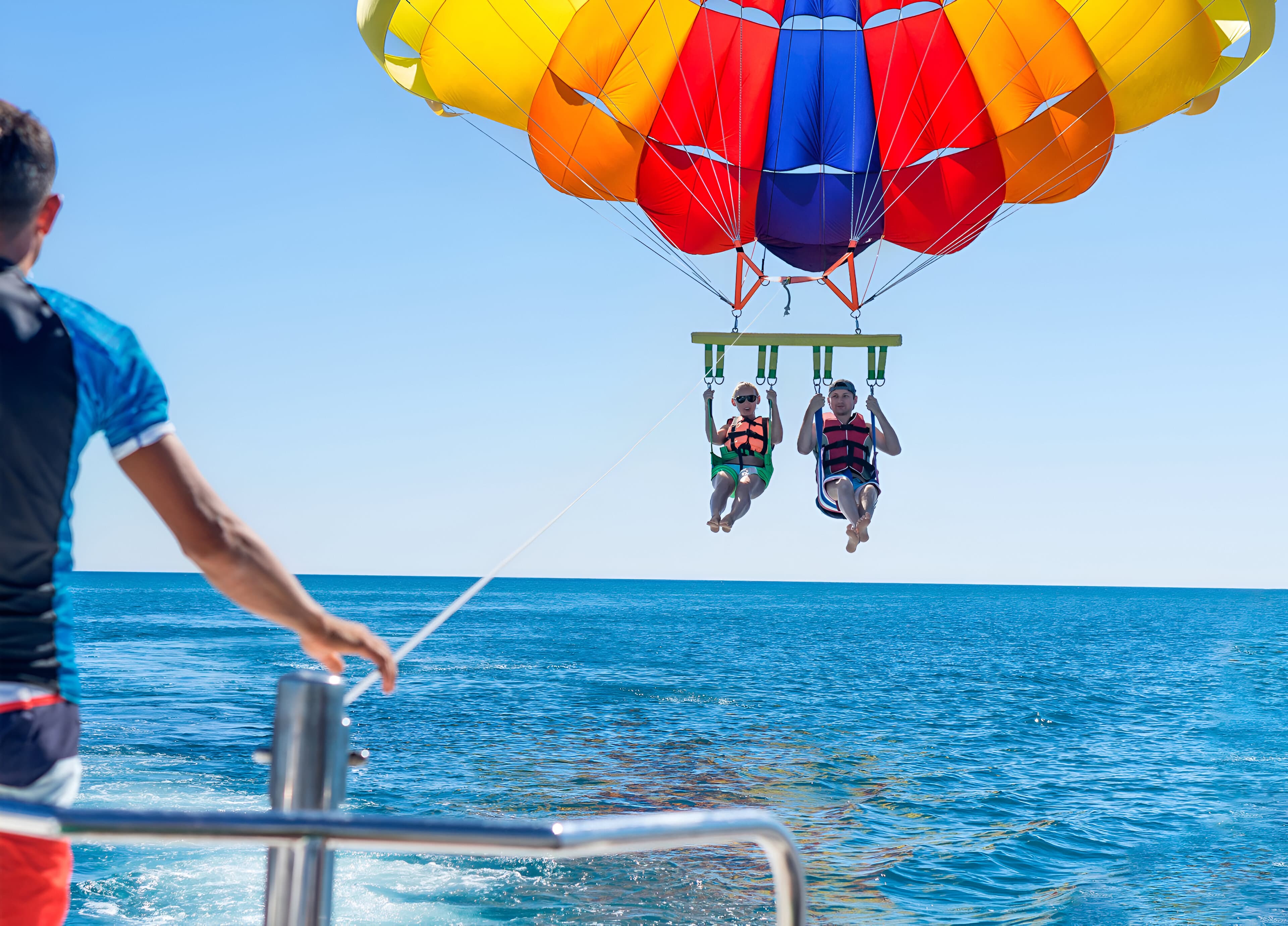 Parasailing Flight in St. George's Bay Including Photos and Video