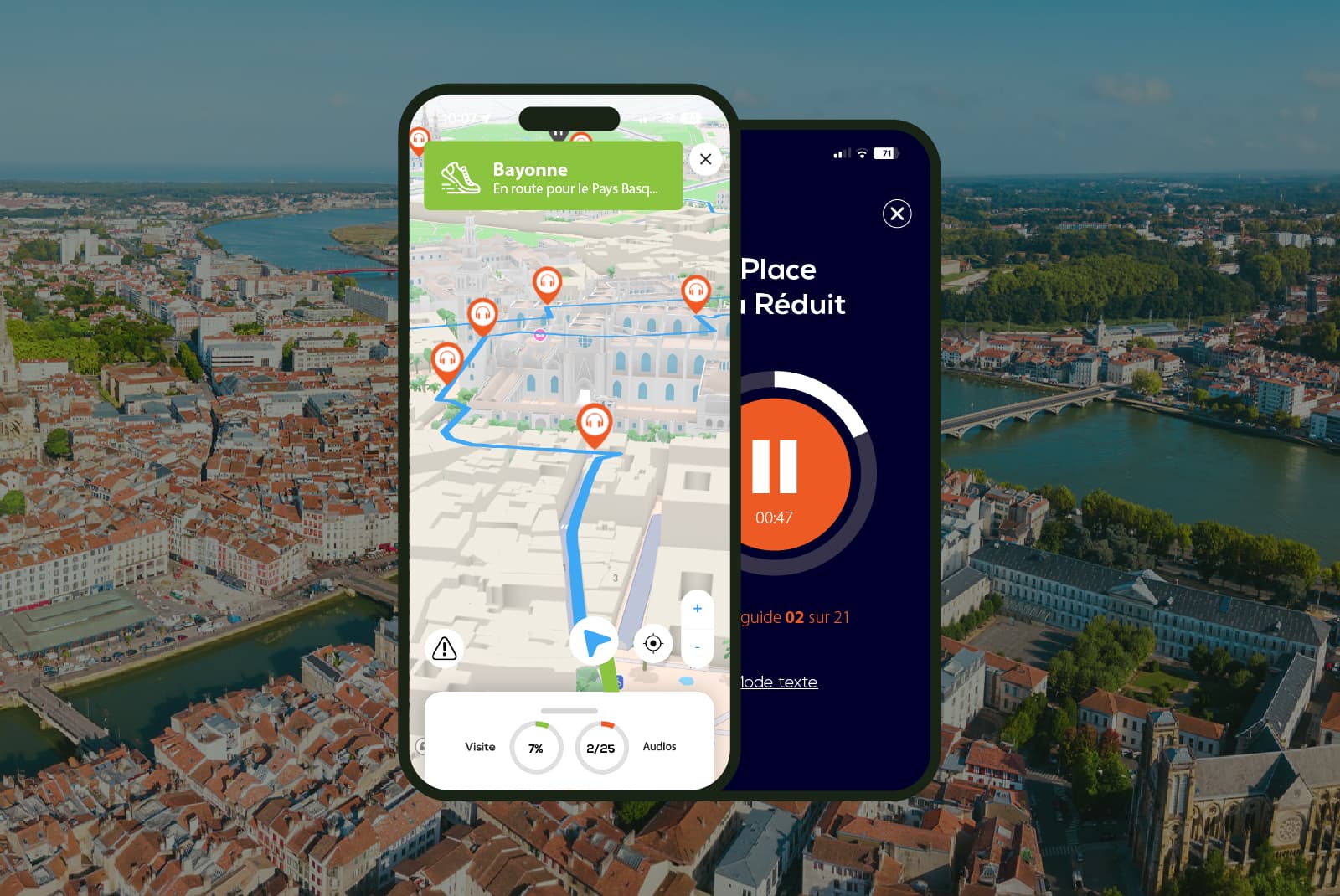 Bayonne: Audio guided walking tour (1h20 - 22 audio comments)