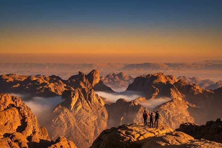 Mount Sinai and St Catherines Monastery from Sharm El Sheikh