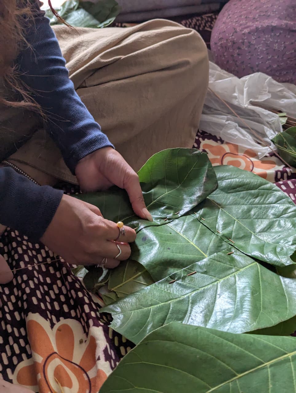 Traditional Leaf Plate Making Workshop in Kathmandu
