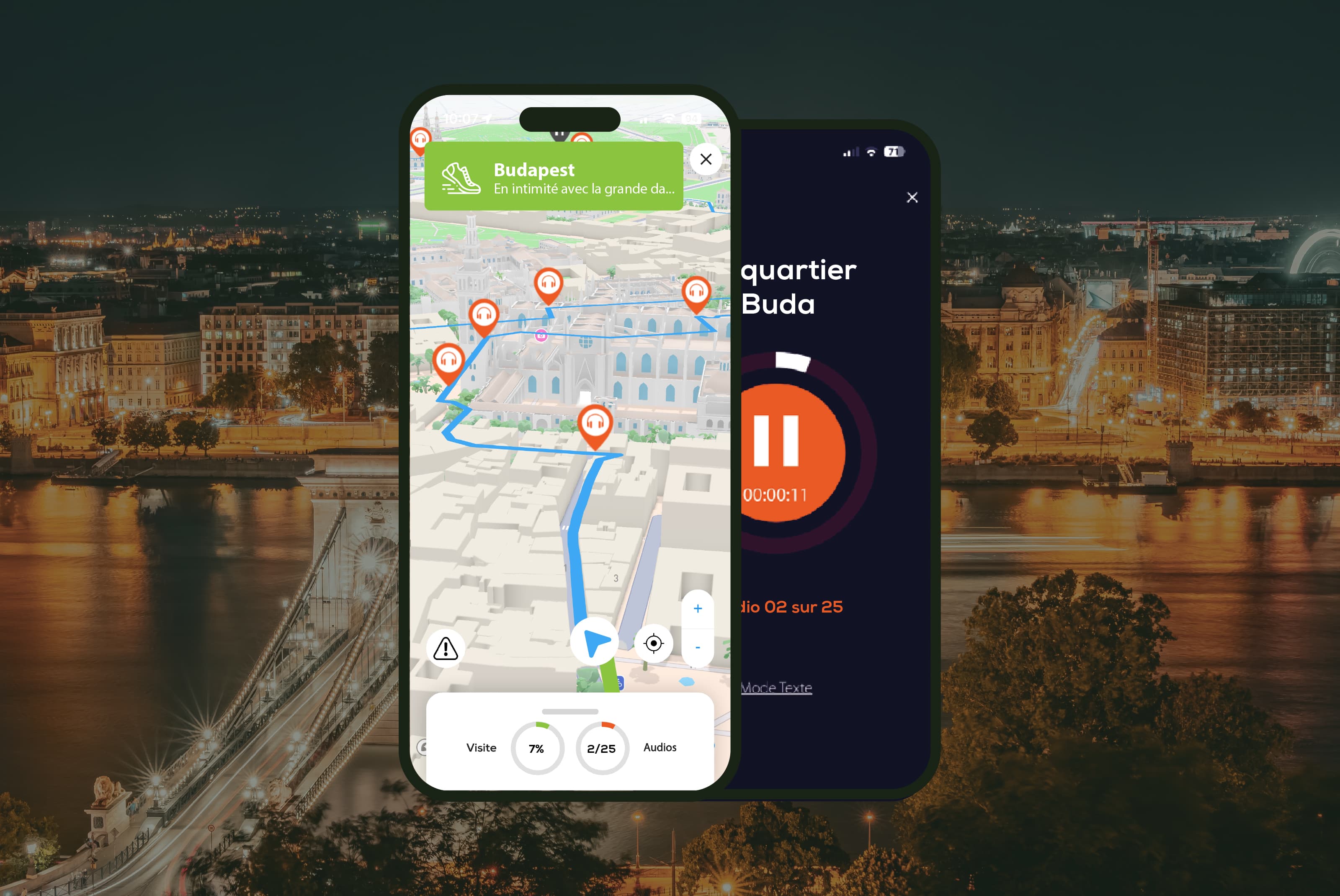 Budapest: Audio Guided Walking Tour (3:45 - 23 audio comments)