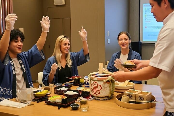 Tokyo Sushi Making Class : Sake Ceremony & Matcha Experience