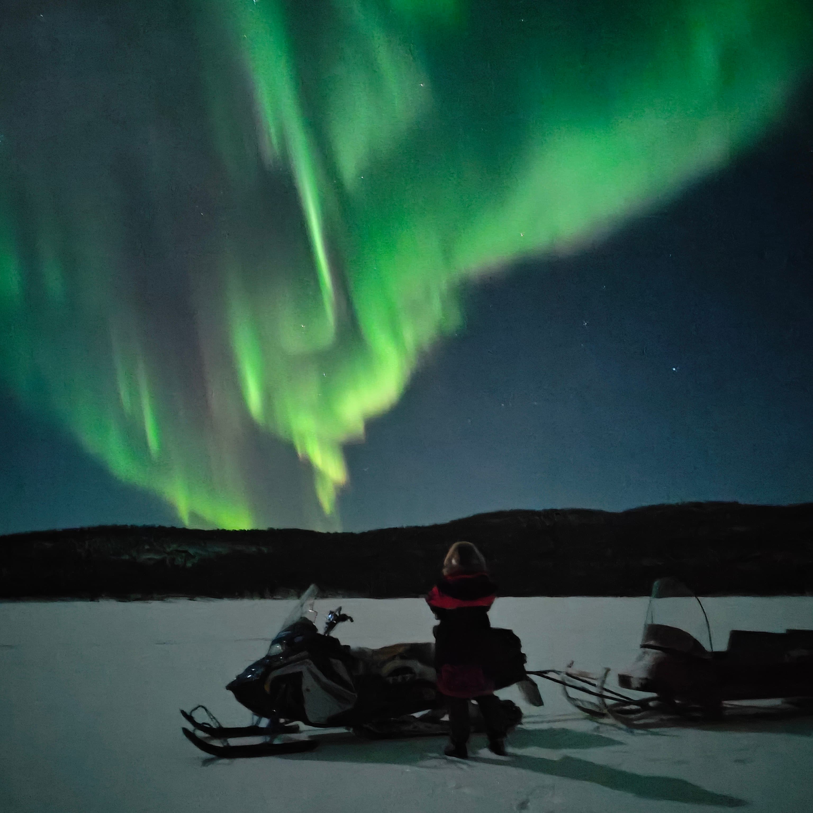 Wilderness Adventure by Snowmobile Sleigh