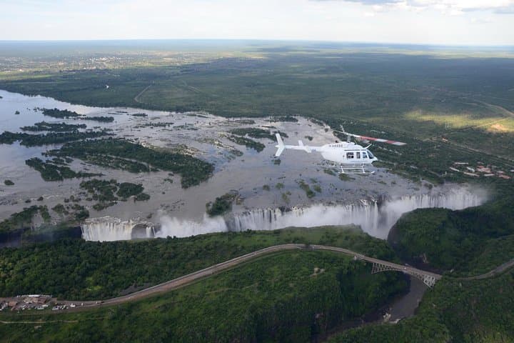 25 minutes scenic helicopter flight above Victoria Falls-Zimbabwe