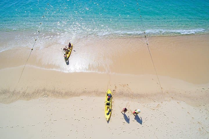  Private Glass bottom Kayak and snorkel at two Bays