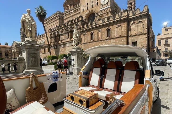 Palermo: Tour of Historical Center, Catacombs & Monreale in CruiserCar