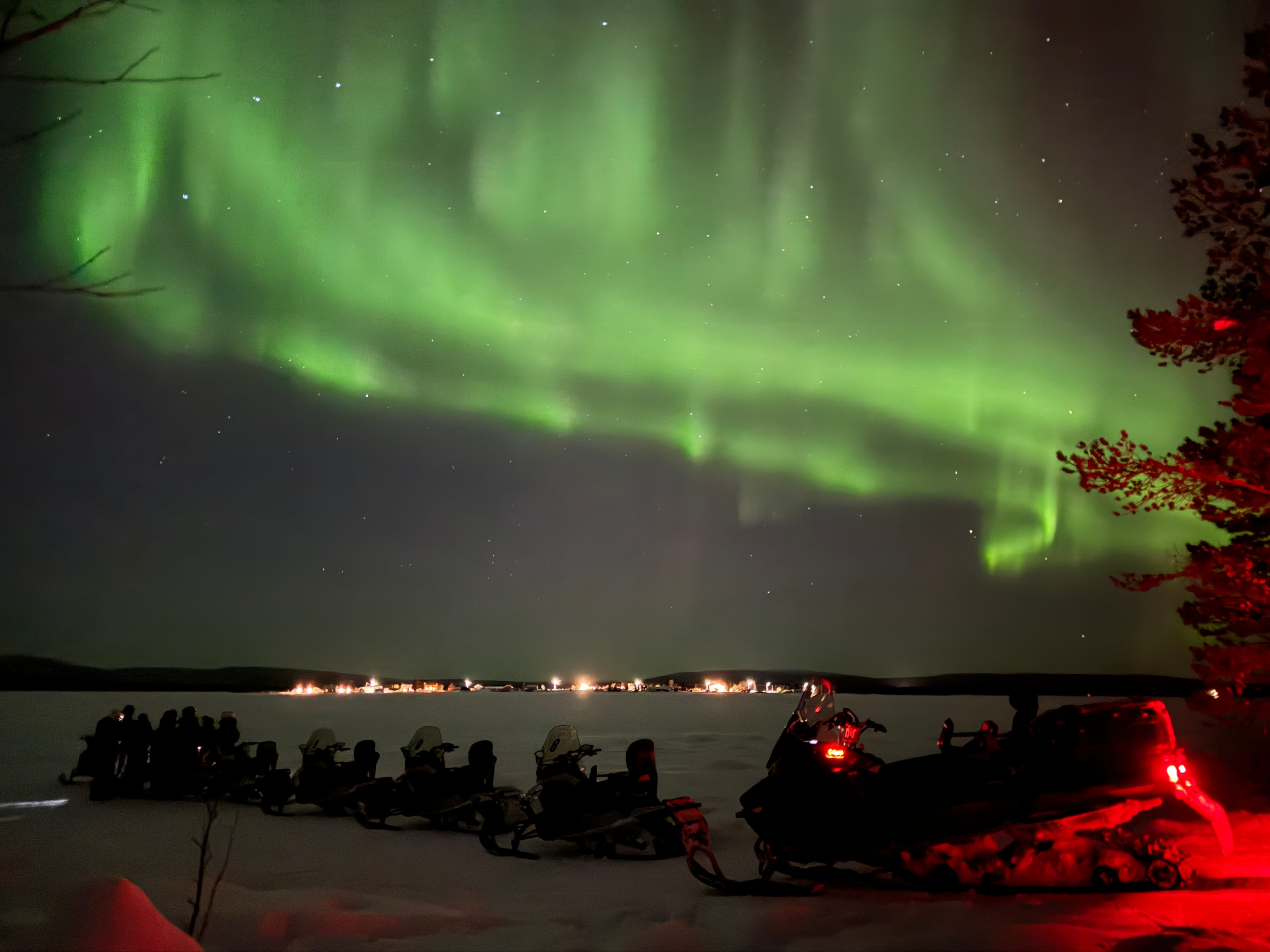 Northern Light snowmobile tour in Kiruna 7:30 pm