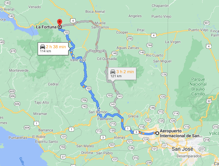 Private Shuttle from La Fortuna to San José Airport (SJO)