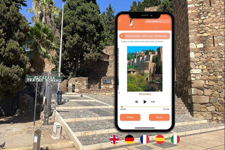 Alcazaba Málaga: Ticket y Tour Autoguiado creado por Guía Oficial local