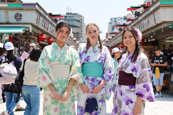 Explore Asakusa Traditions and Food in a Kimono
