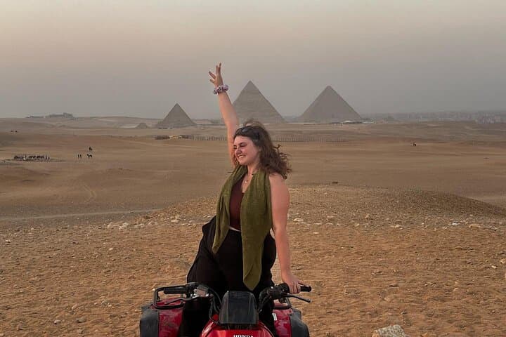 Quad Bike Trip At Desert of Giza Pyramids With Transfers and Drinks
