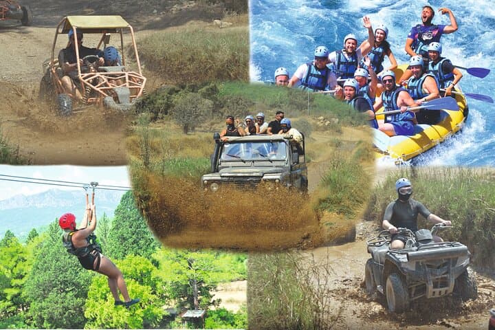 Jeep, Buggy, Rafting and Zipline Tour in Antalya