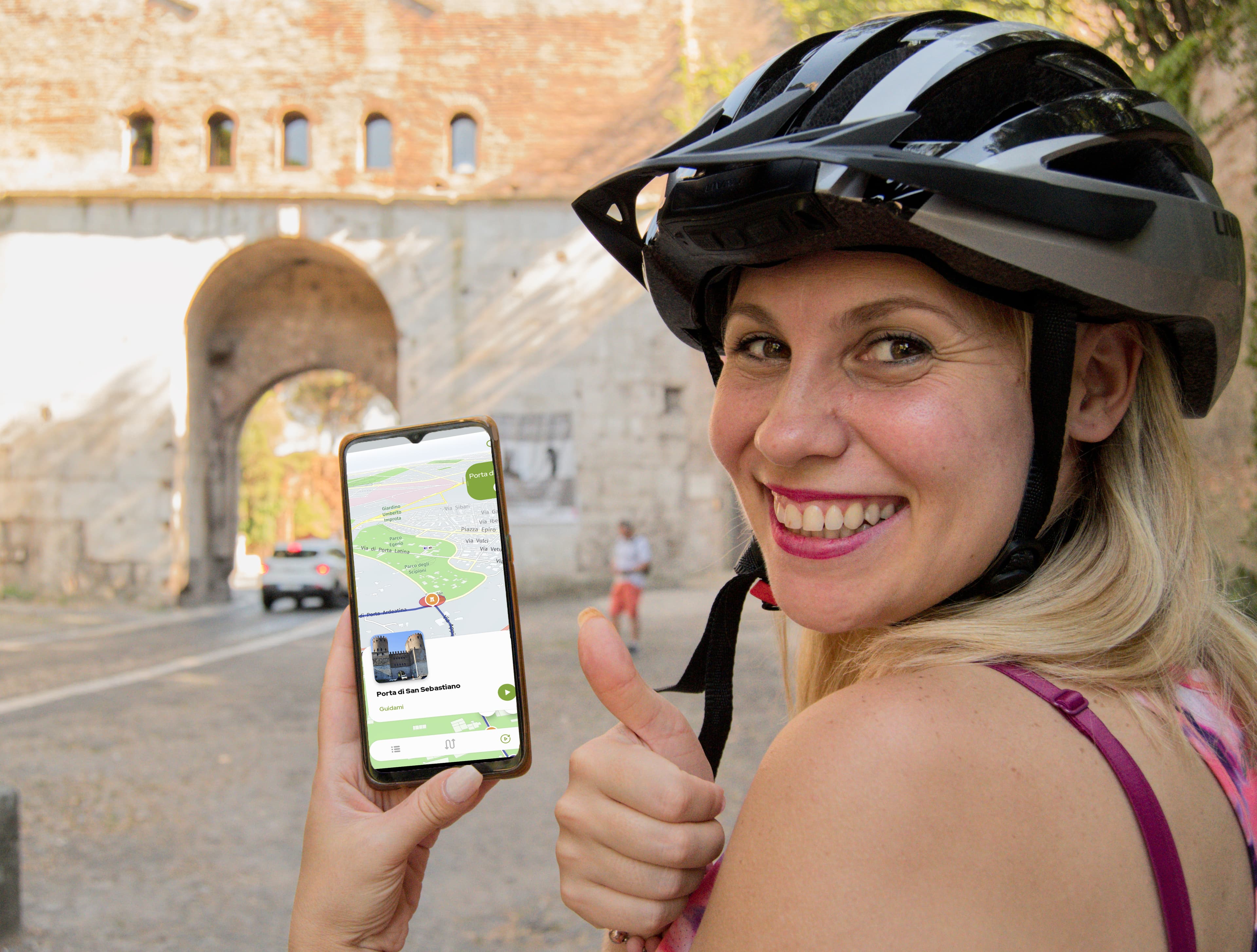 Rome: e-Bike Rental with City Tour of Rome or Appian Way: Audio Guide App