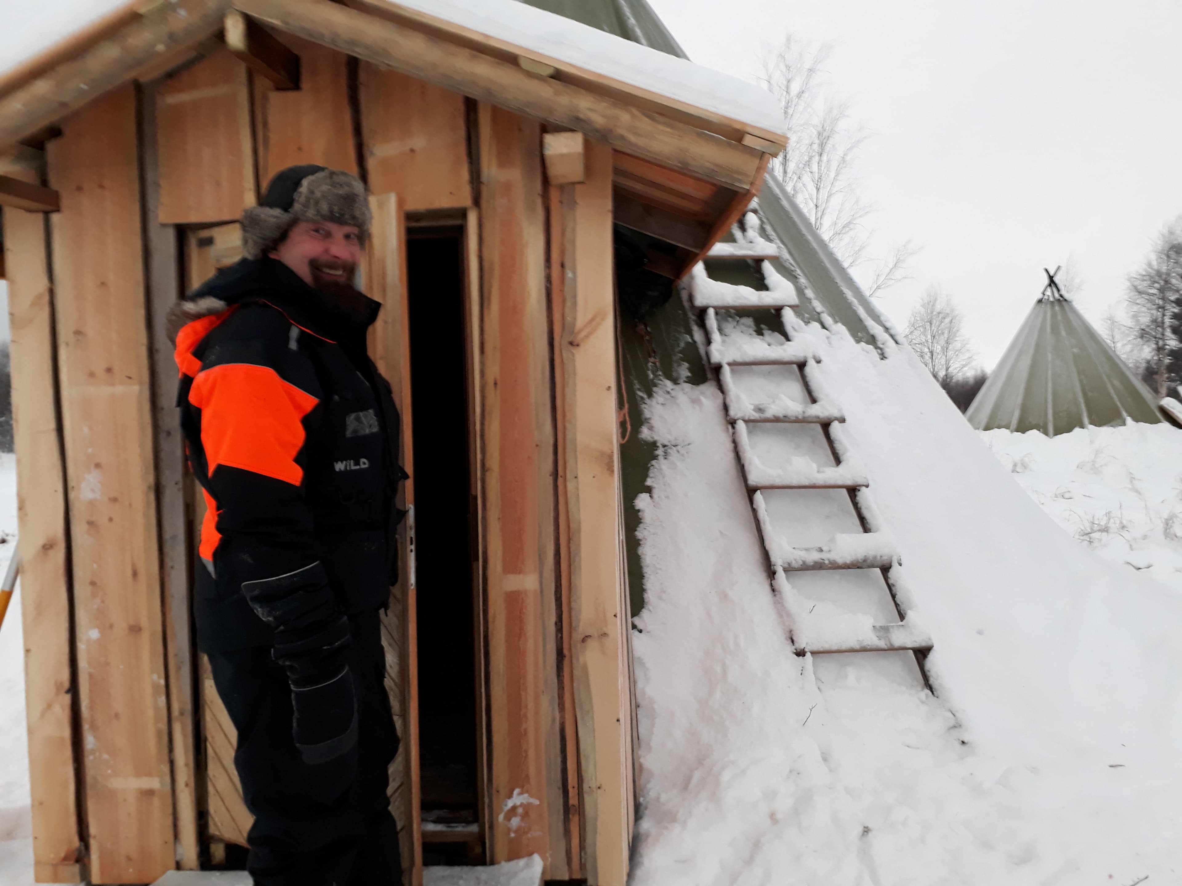 From Ivalo: Snowmobile Sleigh ride to Lake Inari, meet reindeers and enjoy lunch by open fire