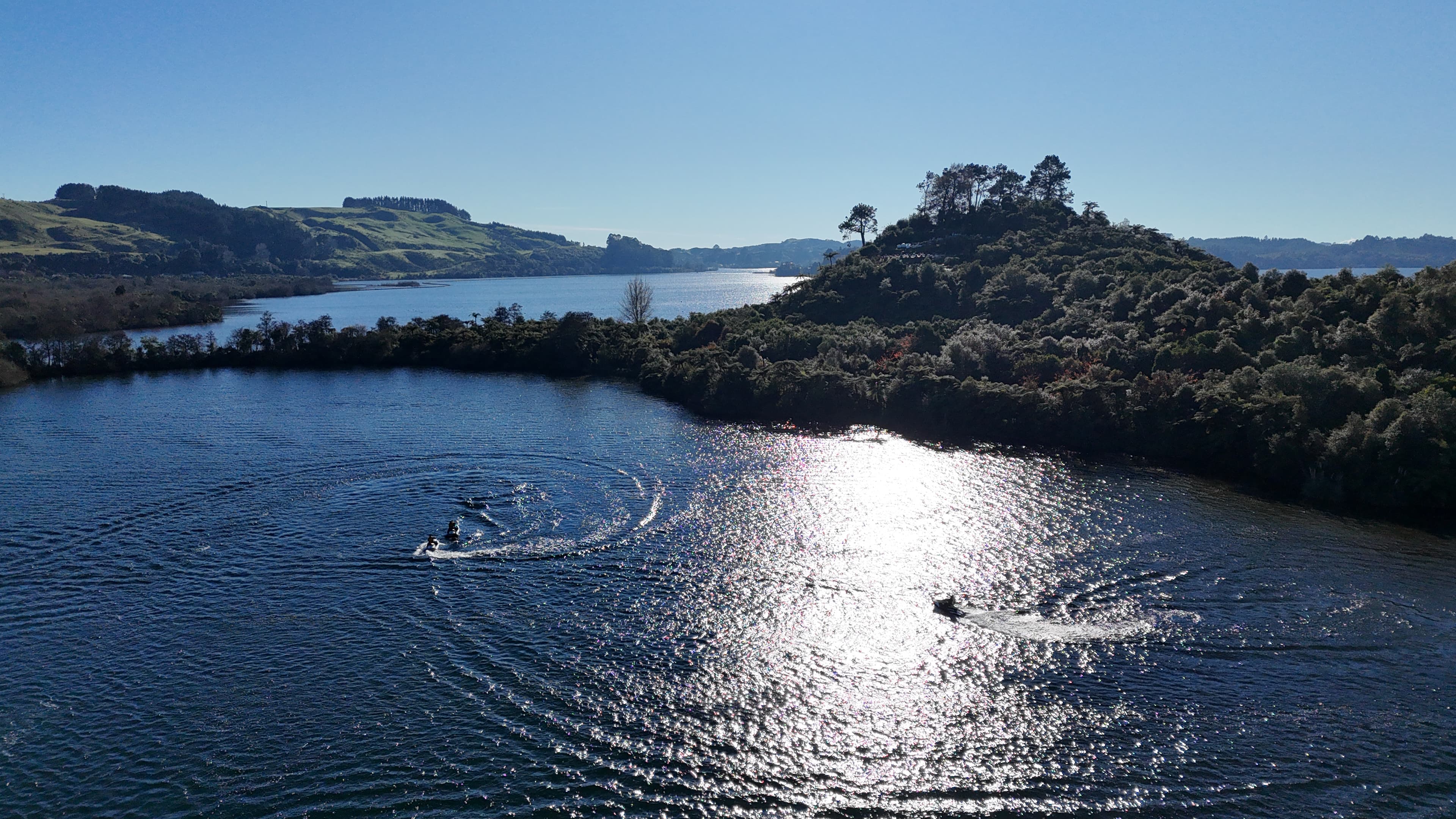 Jet-ski Lake Rotoiti Geothermal Hot Pools tour. 