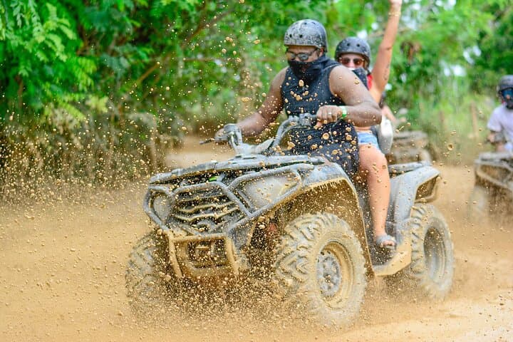 4X4 ATV adventure in Punta Cana to the cenote and Macao beach