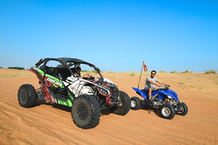 All in one Dubai Desert Safari ATV or Buggy Camelride BBQ Dinner 