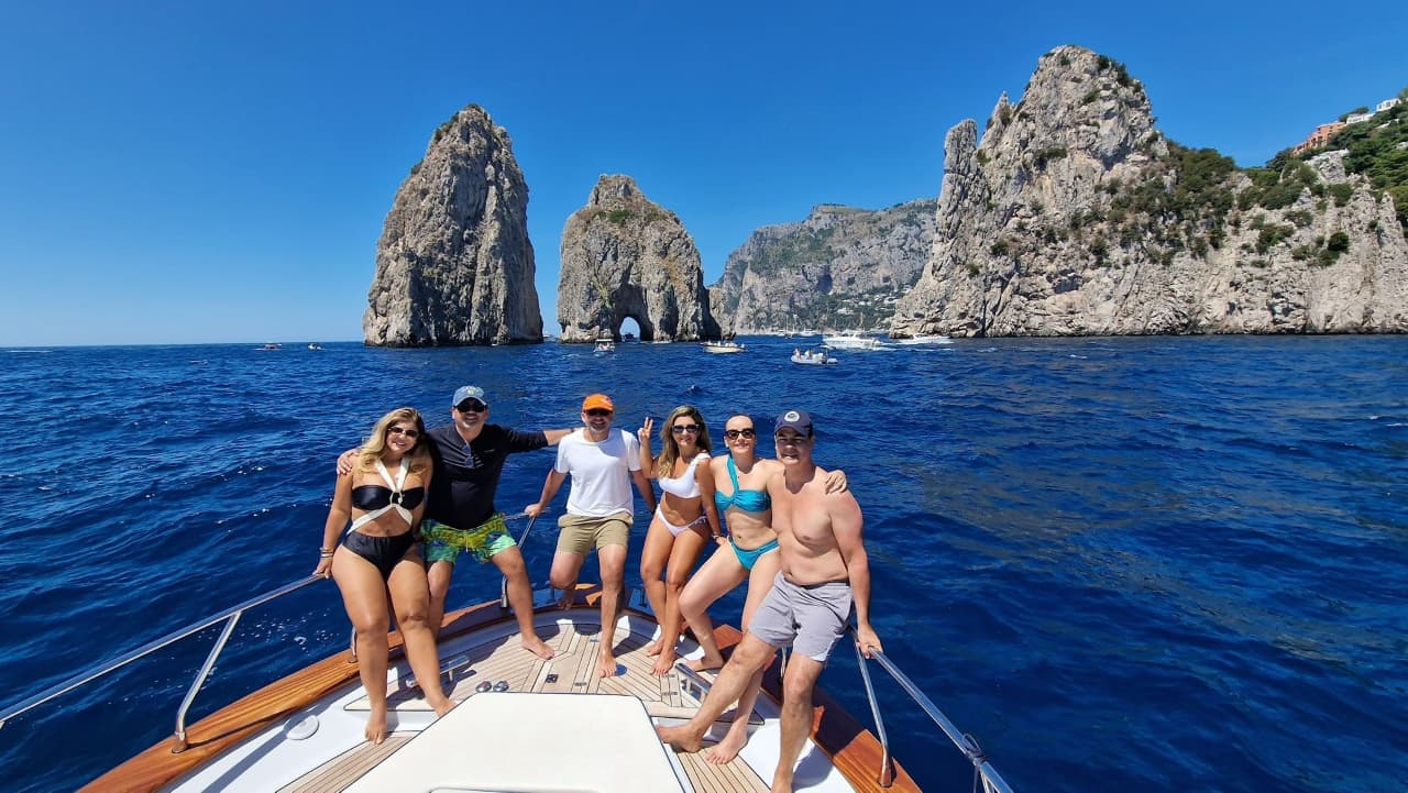 Capri: 3-hour private boat tour, explore, swim & relax in secluded spots