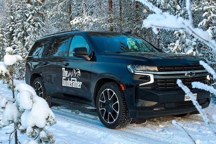 Aurora VIP Tour by Car and Snow Scooters (private)