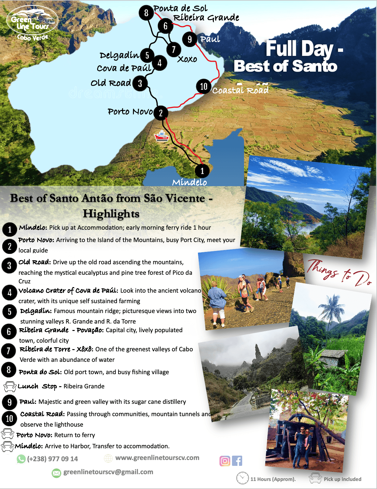 Santo Antão Highlights: Day Trip by Car with Ferry from São Vicente