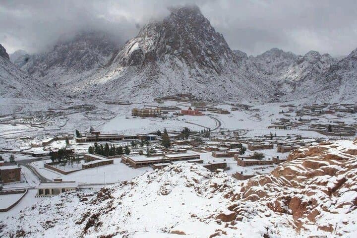 St Catherine's Monastery and the Summit of Mount Sinai from Sharm