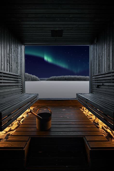 Private - Sled Sauna with Ice Dip on a Frozen Lake in Levi