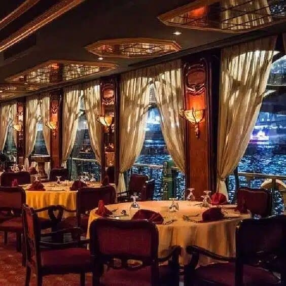 Cairo Nile cruise dinner.