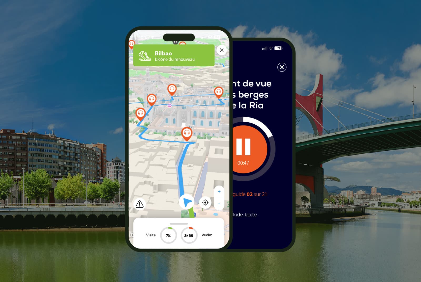 Bilbao: Audio Guided Walking Tour (3:00 - 21 audio comments)