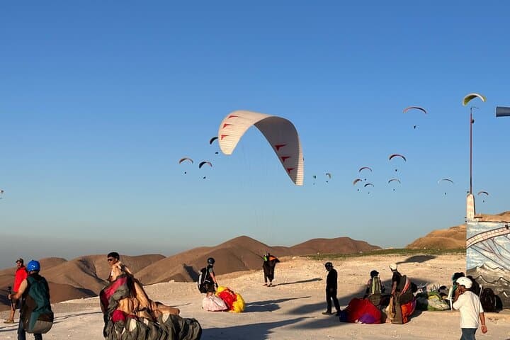 Paragliding From Marrakech In Agafay Desert With Transfers