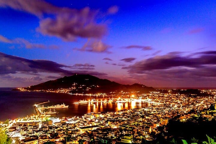 Zakynthos City Tour by Night with free Transfer & Dinner