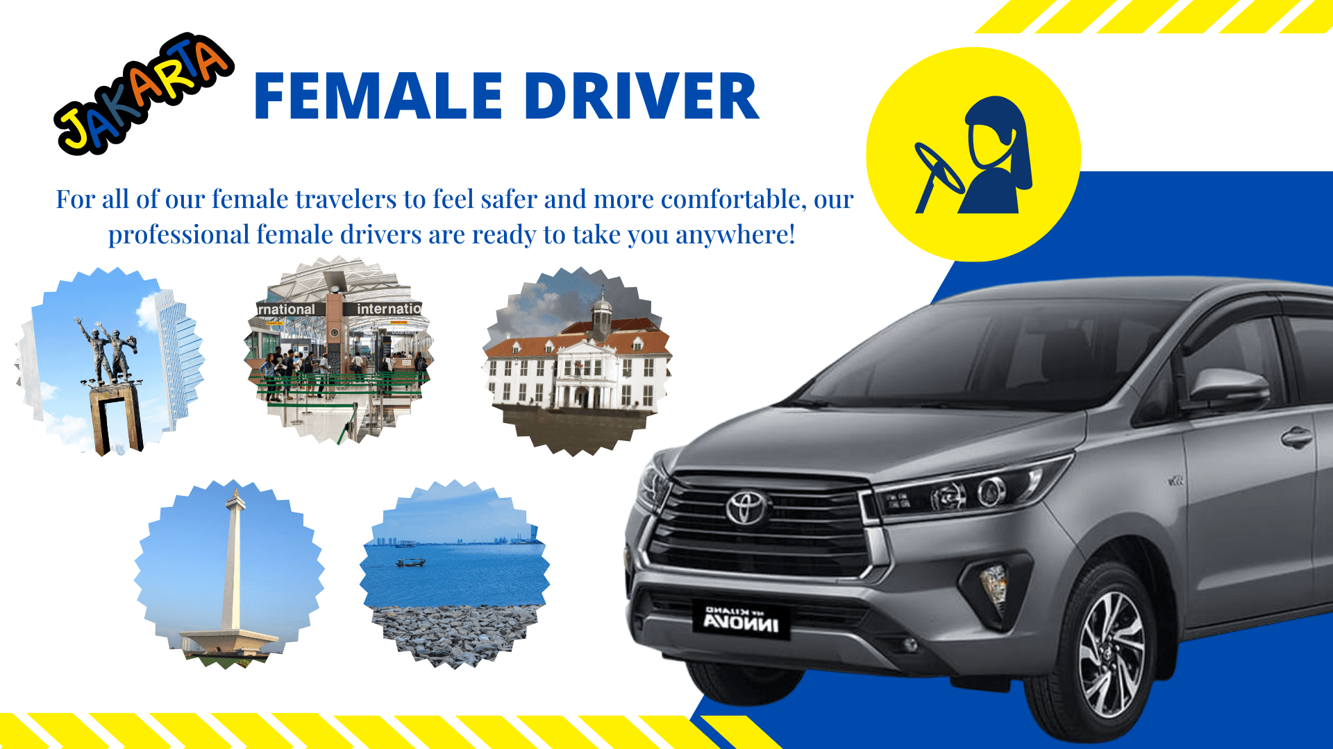 Jakarta Female Friendly Private Car Charter