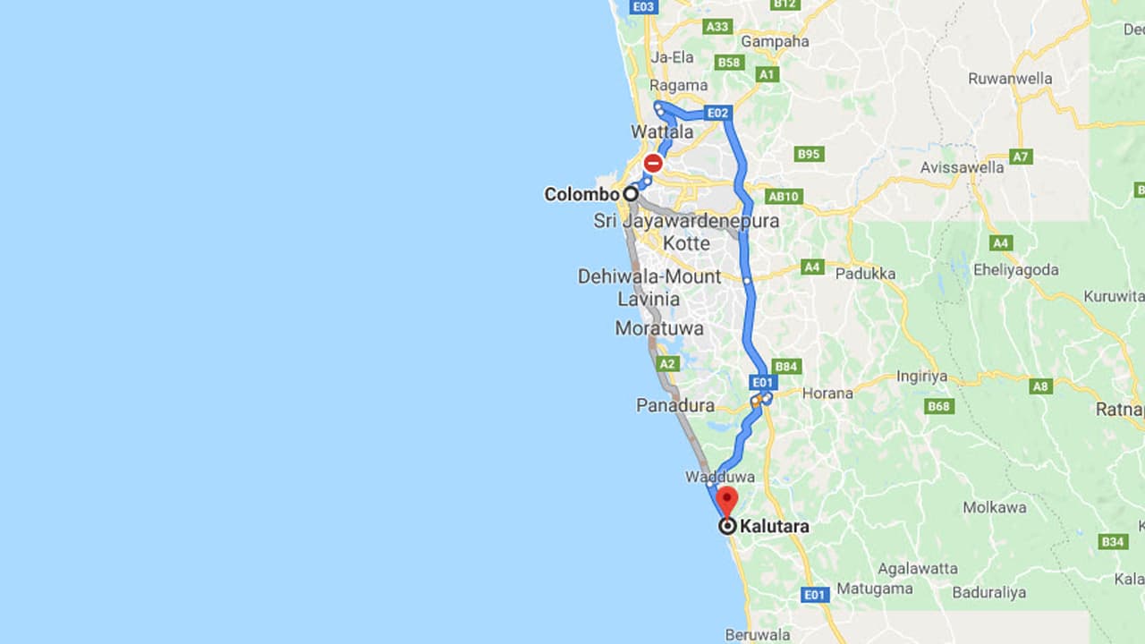 Colombo City to Kalutara City Private Transfer