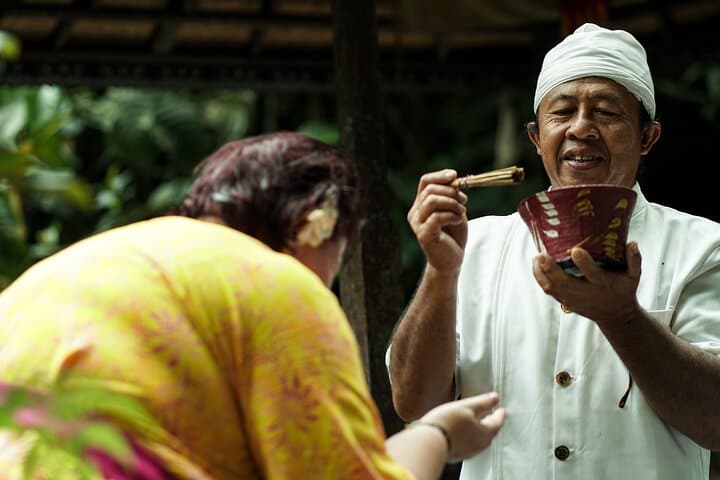 Purification Ceremony in sacred Jungle Temple Bali