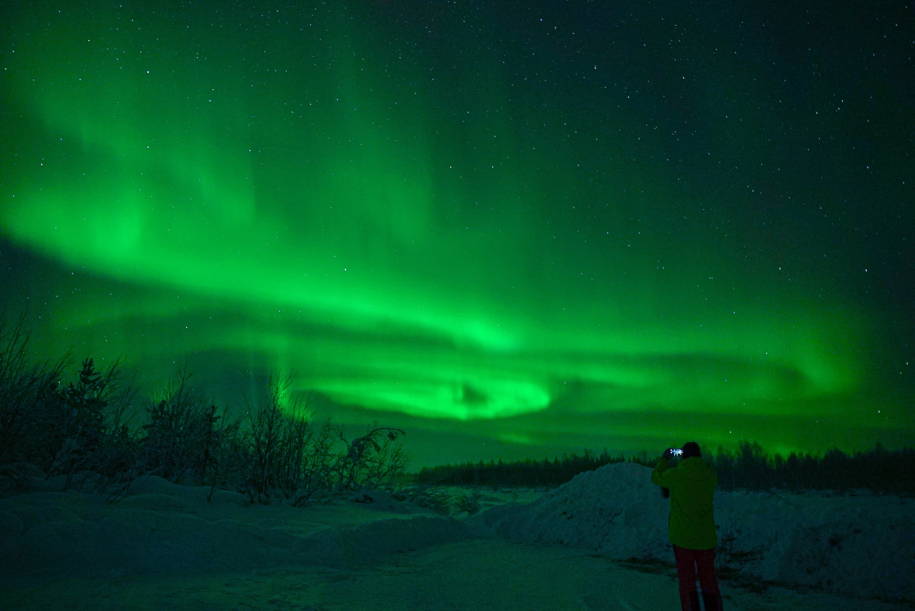 Hunting for Aurora on e-fatbike with a guide, Levi