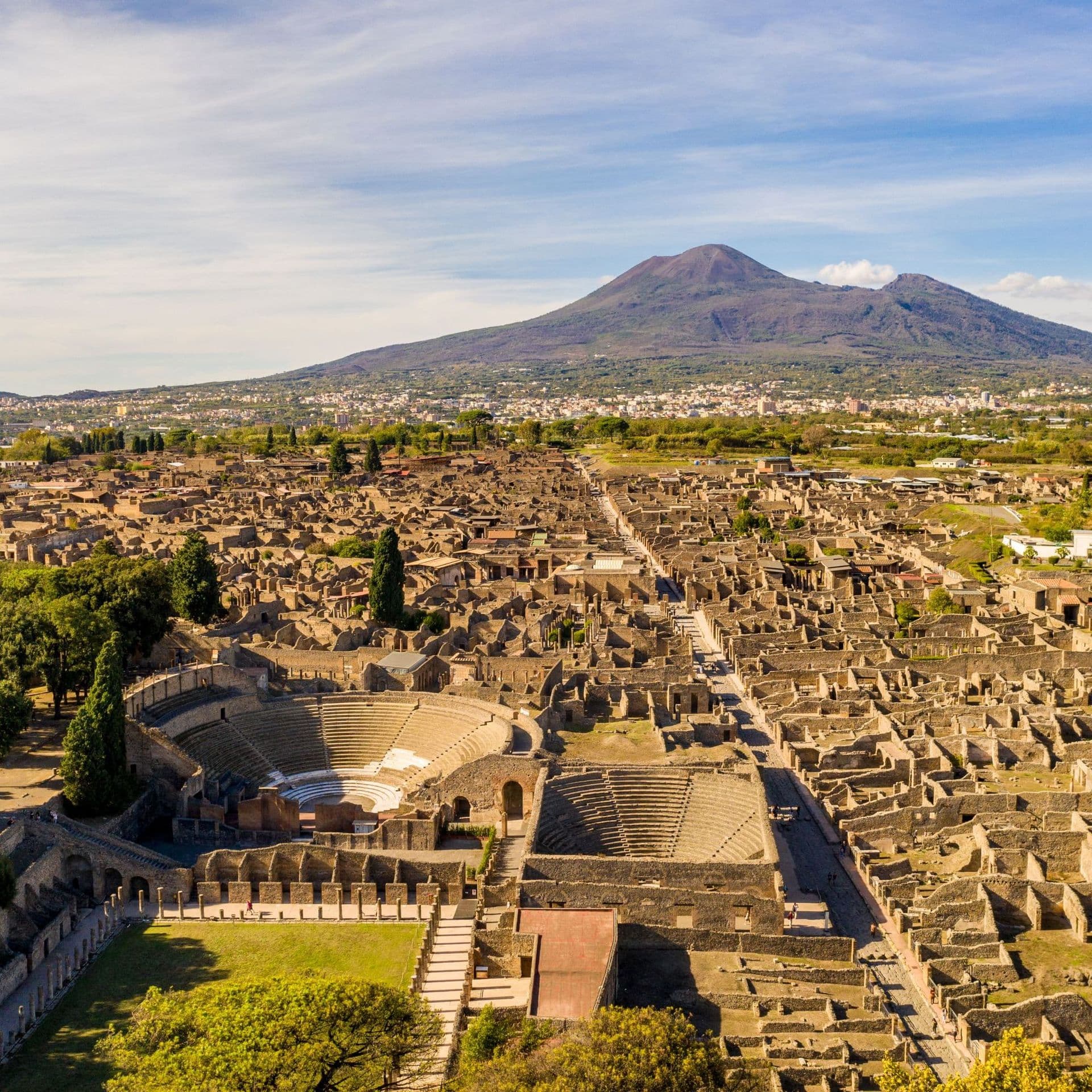 POMPEI RUINS and MOUNT VESUVIUS guided tour with Pizza Lunch (spanish-french)