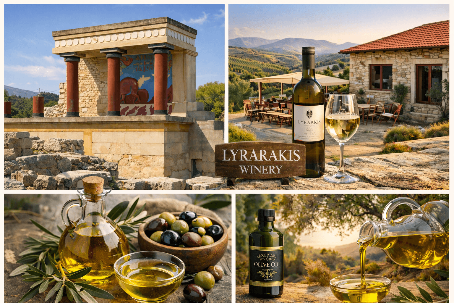Knossos, Olive Oil Mill, Lyrarakis Winery, Special for Cruise Passengers