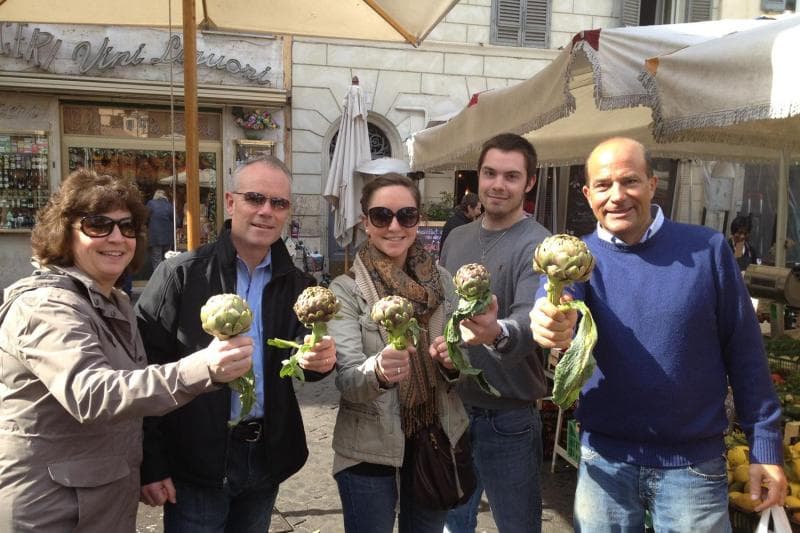 Grocery and Market shopping for a Cooking Class in the Tiber Island